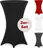 DETEX® Stehtisch Hussen Ø 60-65cm Weiß 2er Set Rund 30°C Produktbild-Vorschau 8