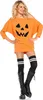 Jerseykleid Kürbis - Halloween Kostüm Damen Größe: M-L Produktbild-Vorschau 2