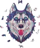 Dřevěné ekologické puzzle 123 Snow husky A3 Náhled obrázku produktu 8