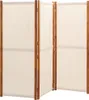 vidaXL 3 tlg. Raumteiler Cremeweiß 210x180 cm - Raumteiler Produktbild-Vorschau 3
