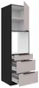 Küchen Hochschrank 60 cm ARONA Kaschmir beige + Schwarz Produktbild-Vorschau 2