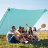 Tenda da spiaggia COSTWAY 300x300cm, tenda solare UPF 50+ Anteprima dell’immagine prodotto 2