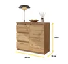 Cassettiera 80 Cm Rovere Wotan, 3 Cassetti, 1 Anta, 1 Anteprima dell’immagine prodotto 2