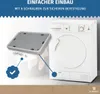 A dryer and a gray appliance part are shown, with text and graphics indicating easy installation. Anteprima dell’immagine prodotto