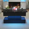 Merax salontafel met LED-verlichting en stopcontact, USB- Productafbeelding-voorbeeld 4