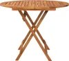 vidaXL Table de jardin pliante Ø 90x75 cm bois massif Voir les images du produit 11