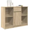 vidaXL Credenza con cassetto rovere Sonoma 101x35x76 cm Anteprima dell’immagine prodotto 4