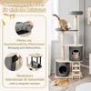 COSTWAY drapak drewniany wielopiętrowy, drapak dla kota Podgląd zdjęcia produktu 5