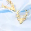 Mode Uni Hirschkopf Geweih Brosche Pin Schal Revers Schmuck Produktbild-Vorschau 7