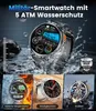 Smartwatch Herren Militär mit 1000mAh Akku/LED-Licht,1,85” Produktbild-Vorschau 6