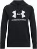 A black Under Armour hoodie with a white logo and text. Produktbild-Vorschau