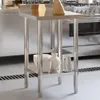 Kuchyňský pracovní stůl přístěnný nerezová ocel 55 x 55 x Náhled obrázku produktu 1