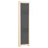 A single, tall, narrow room divider with a wooden frame and dark gray fabric panels. Náhled obrázku produktu