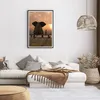 Gerahmtes Poster - Schwarzer Rahmen - Elefant Ufer Meer - Produktbild-Vorschau 7