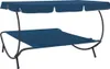 Lettino con tettuccio e cuscino blu Anteprima dell’immagine prodotto 3