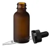 Sklenená fľaštička 30 ml, hnedá s čiernou pipetou Náhľad obrázku produktu 2