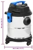 vidaXL Nass- und Trockensauger 1200 W 20 L Silbern Produktbild-Vorschau 7