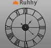 RUHHY 11434 Zegar ścienny retro z cyframi rzymskimi czarny Podgląd zdjęcia produktu 12