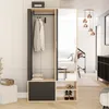 Armoire Milo avec miroir, étagères et tringle à vêtements, Voir les images du produit 9