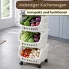 Küchenwagen mit Rollen Rollwagen mit Schubladen Rollwagen Produktbild-Vorschau 3