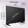 A diagram showing the dimensions of a television. Produktbild-Vorschau