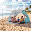 COSTWAY Parasol plażowy z ochroną UV 50+, namiot plażowy z Podgląd zdjęcia produktu 3