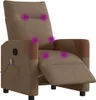 Massagesessel Elektrisch Braun Stoff, Klassische Sessel Produktbild-Vorschau 3
