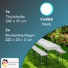 NYVI Bierbankauflagen Set NYVIGala 240x70 cm Weiß - 1x Produktbild-Vorschau 3