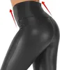 Eleganti leggings in ecopelle a vita alta per una figura Anteprima dell’immagine prodotto 4