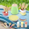Kinder Geschirr-Set aus Holz, Spielküchen-Zubehör mit Produktbild-Vorschau 6