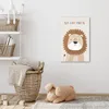 MuchoWow® - Leinwandbilder - Löwe - Beige - Tier - Mutig - Produktbild-Vorschau 5