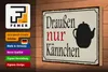 Holzschild Spruch 30x20cm draußen nur Kännchen Kaffee Produktbild-Vorschau 3
