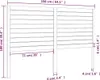 vidaXL Kopfteil Schwarz 156x4x100 cm Massivholz Kiefer Produktbild-Vorschau 6
