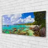 Acrylglasbilder 125x50 Wandbild Druck Meer Steine Bäume Produktbild-Vorschau 2