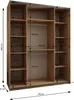 A diagram of a wardrobe with dimensions indicated. Produktbild-Vorschau