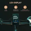 A close-up of an e-bike handlebar display showing various features and information. Produktbild-Vorschau
