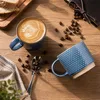 Tasses en céramique pour le café moderne robustes, lot de 4 Voir les images du produit 3