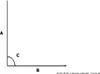 A diagram showing a right angle with labels A, B, and C. Produktbild-Vorschau