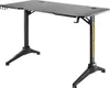 A black gaming desk with yellow branding on a white background. Produktbild-Vorschau
