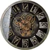 Wanduhr Kunststoff Mondex Ramsey 40x40x7 cm Schwarz/Messing Produktbild-Vorschau 1