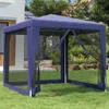 vidaXL Partyzelt mit 4 Mesh-Seitenwänden Blau 2,5x2,5 m Produktbild-Vorschau 2