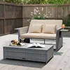 COSTWAY Polyrattan Sonnenliege, Gartenliege mit Produktbild-Vorschau 2
