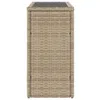 vidaXL Garten-Beistelltisch Glasplatte Beige 58x27,5x55 cm Produktbild-Vorschau 6
