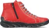 A studio shot of a red women's boot. Produktbild-Vorschau