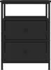 vidaXL Table de nuit noire 44x45x60 cm bois composite Voir les images du produit 3