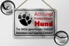 Blechschild Hinweis 18x12cm Achtung Freilaufender Hund Produktbild-Vorschau 2