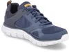 A blue Skechers sneaker is shown against a white background. Produktbild-Vorschau