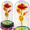 Rosa Eterna En Vidrio Cúpula De Cristal Iluminación Led Vista previa de la imagen del producto 2