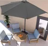 ProGarden Sonnenschirm 250 cm Halbrund Anthrazit Produktbild-Vorschau 5