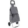 A grey shopping trolley with black wheels and handle, shown against a white background. Produktbild-Vorschau
